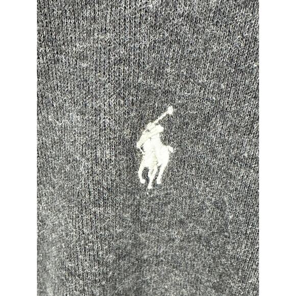 Ralph Lauren Polo Sweater Mens Large Gray 1/4 Zip Estate Rib 100% Cotton Preppy - Picture 2 of 9
